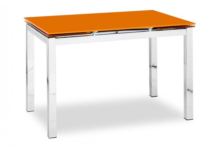 Стол обеденный стеклянный (трансформер) MIX-2 (оранжевый)